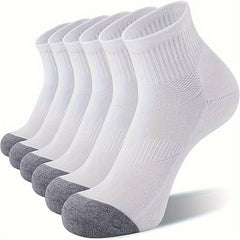 6prs Men's Mesh Breathable Ankle Socks for Sports