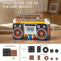554pcs Retro Radio Building Blocks Toy Home Decor Holiday Party Decoration