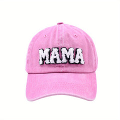 MAMA Patch Baseball Cap Candy Washed Distressed Sunscreen Dad Hats