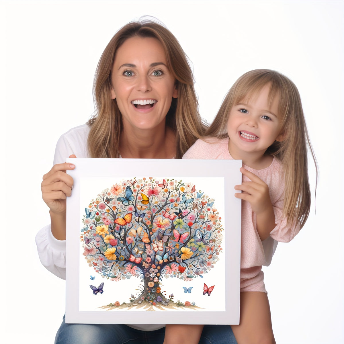 5D Diamond Painting Kit Life Tree & Butterflies Art Full Rhinestones