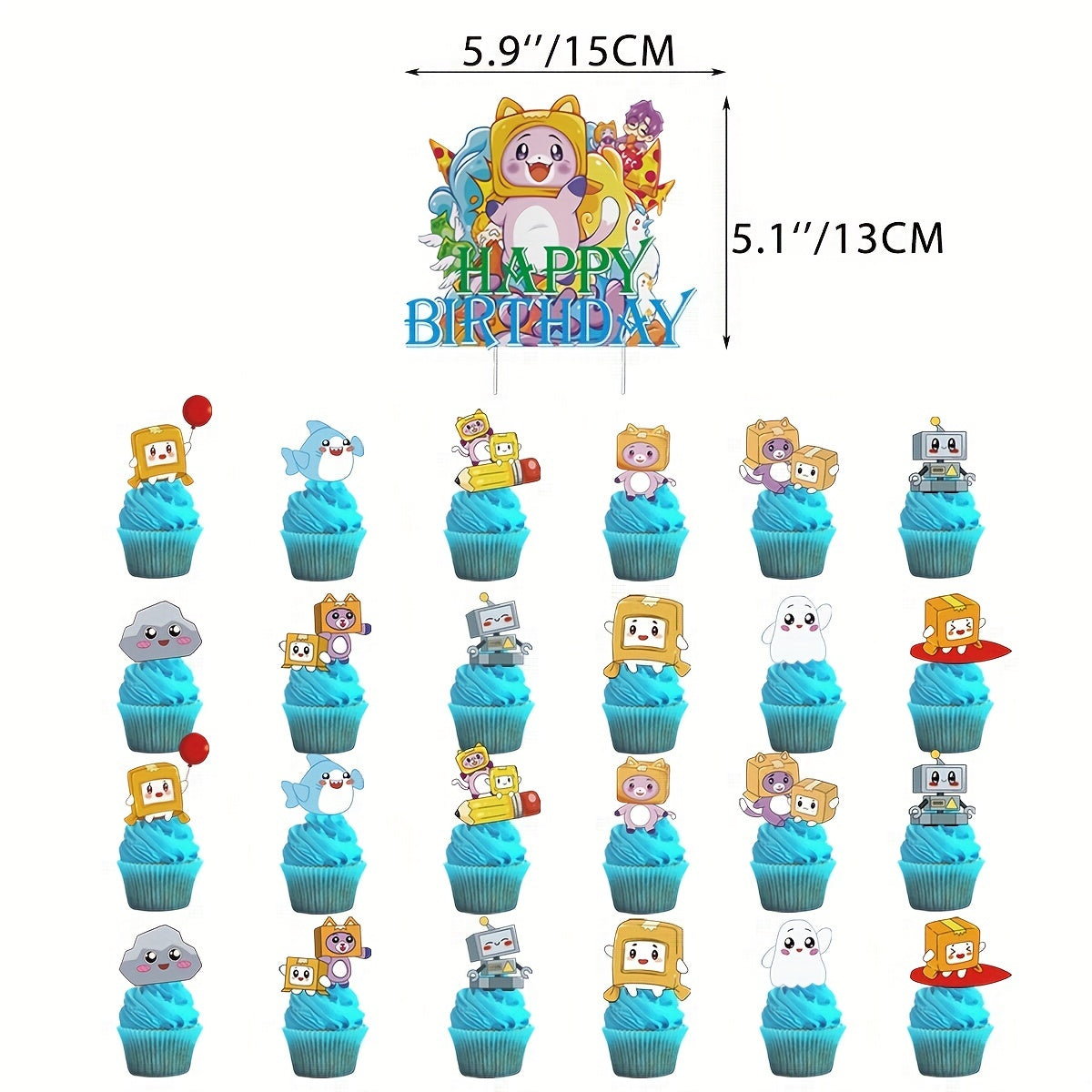 46 Pc Minifigures Birthday Party Decorations - Unforgettable Theme Party