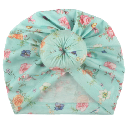 Printed Bun Head Baby Headscarf And Hat 0-3 Years Old Baby Supplies