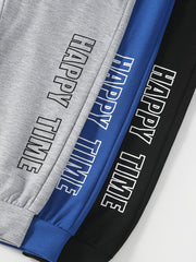 3pcs Happy Time Boys Active Sweatpants Breathable Jogger Sports Pants