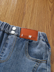 Girls' Casual Bell Bottom Pants Slim Fit Jeans For Kids