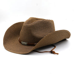 Summer Western Cowboy Straw Hat Sun Hat for Women Men