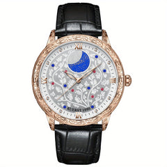 KUERST Youth Automatic Watch + Belt 3D Carved Wristwatch