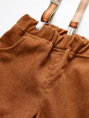 Boys Suspender Pants Elastic Waistband