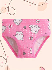 6pcs Girl's Triangle Panties Multiple Colors Elastic Waist Shorts 100 Cotton