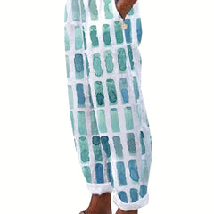 Geometric Print Loose Pants for Spring & Fall