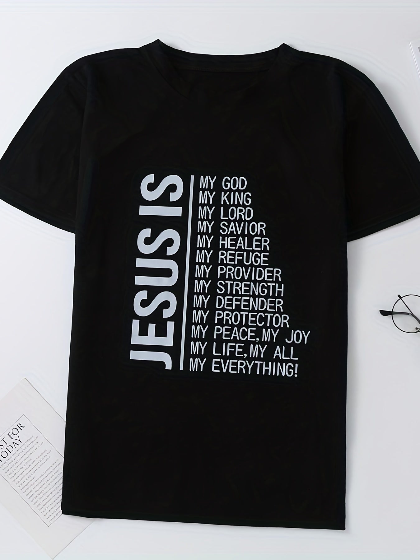 Letter Graphic Round Neck Casual Sports T shirts