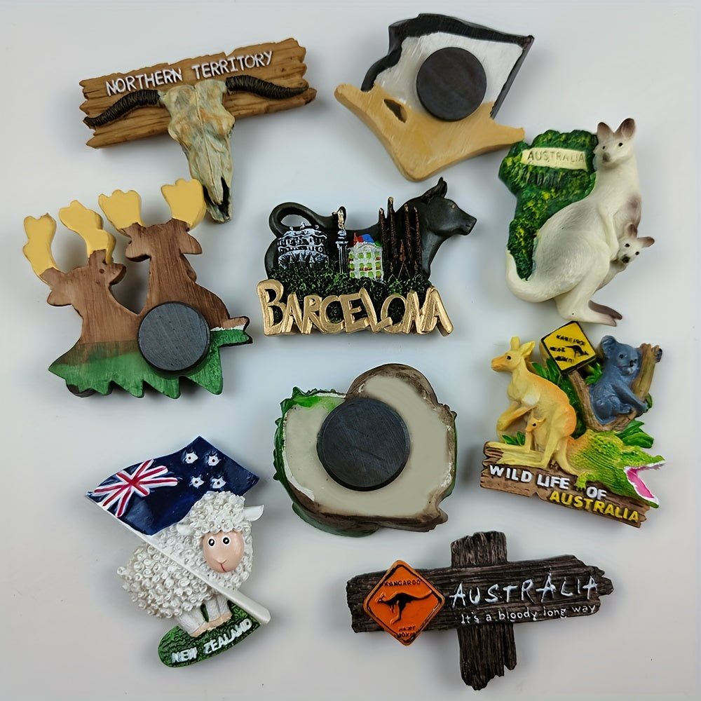 Australian and Canadian Refrigerator Magnets 3D Landmarks Souvenirs