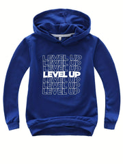 LEVEL UP Boys Hooded Sweatshirt Spring Fall Kids Clothing