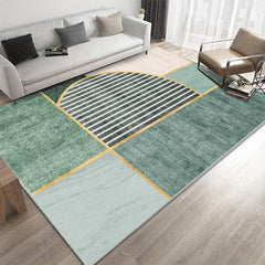 Large Geometric 6 6'X10' Area Rug Vintage Distressed Non-slip Polyester Carpet