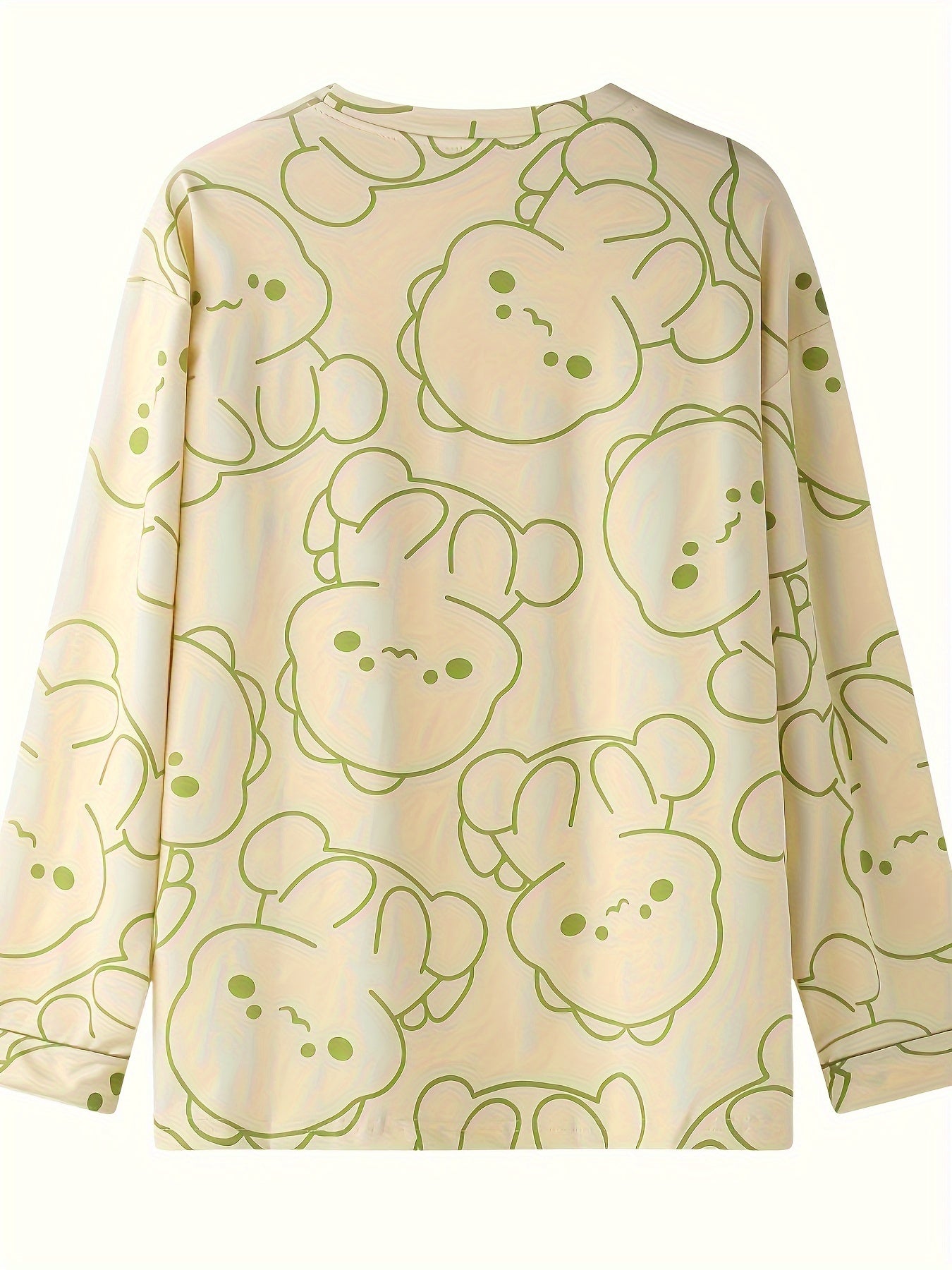 Dino Print Pajama Set Long Sleeve Top & Pants