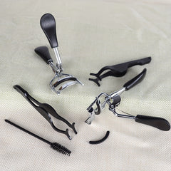 4pcs Eyelash Tools Set False Eyelash Applicator Eyebrow Brush Curlers Comb Tweez