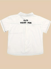 Boys Stylish Creative Shirt Casual Lightweight Comfy Short Sleeve Lapel Tee Tops