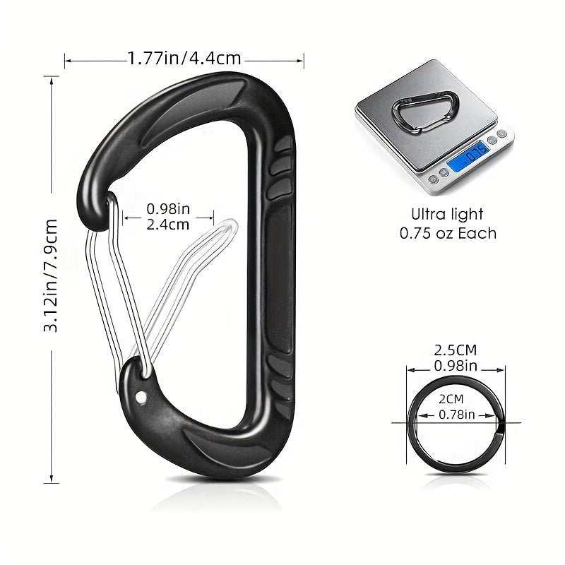 Heavy Duty Carabiner for Camping Hiking Keychain Clip Backpack Paddle Travel