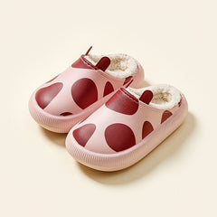 Cute Furry Animal House Shoes for Kids Non-Slip Soft Walking Shoes for Winter