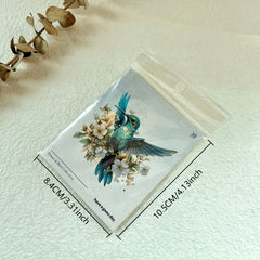 30pcs Cartoon Aesthetics Decals Watercolor Flower Bird DIY Sticker Pack