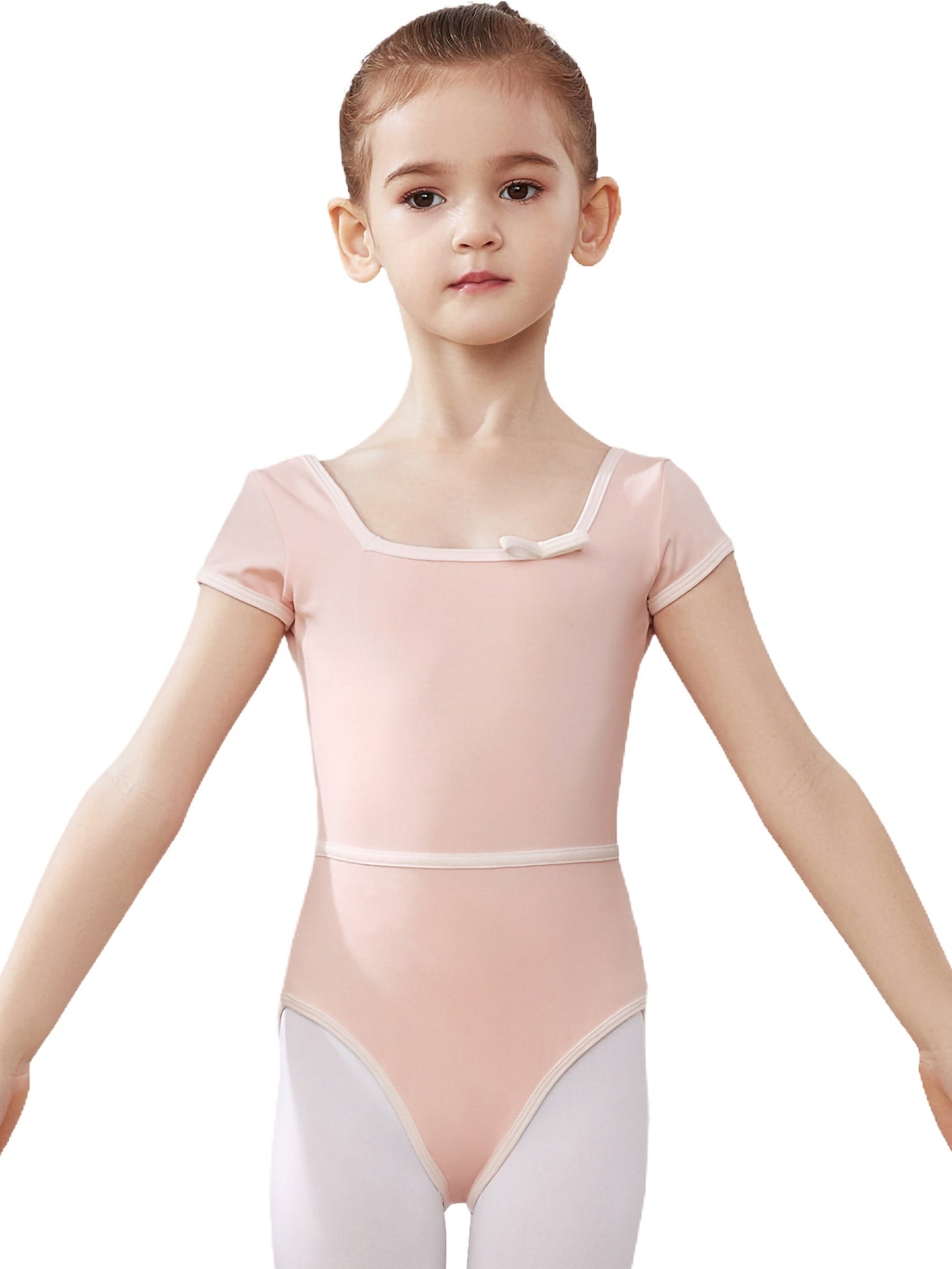Girls Comfy Cotton Ballet Leotard Romper Dance