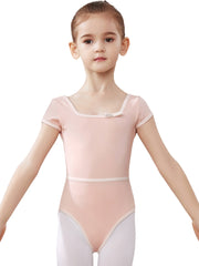 Girls Comfy Cotton Ballet Leotard Romper Dance
