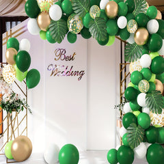 140pcs Jungle Party Balloons Kit Green Dinosaur Party Decorations