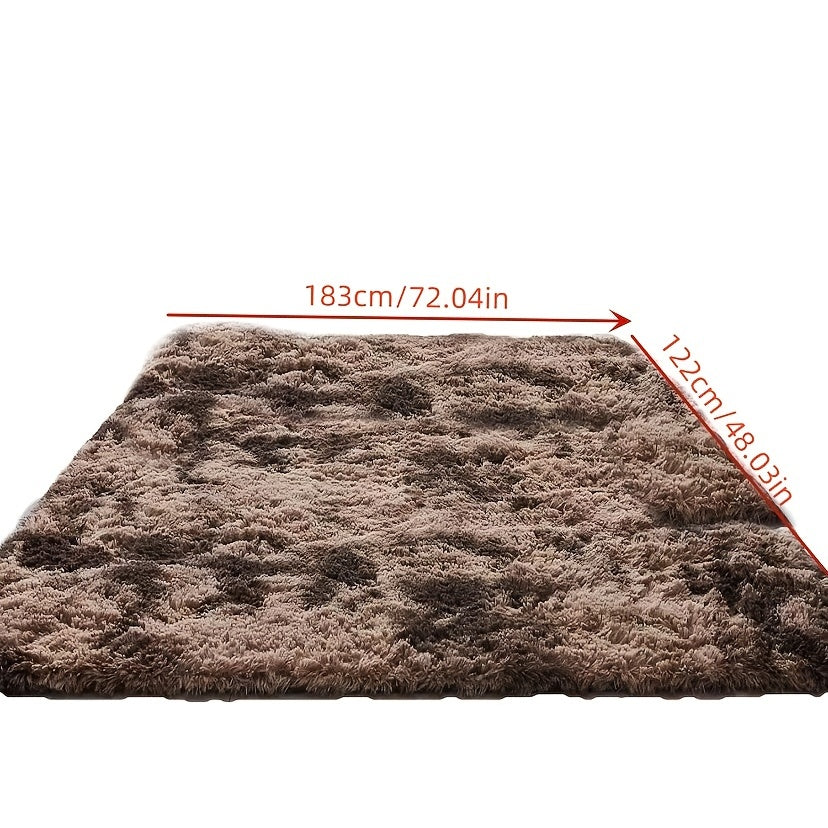 Tie Dyed Dark Brown Soft Carpet Waterproof Kitchen Floor Mat