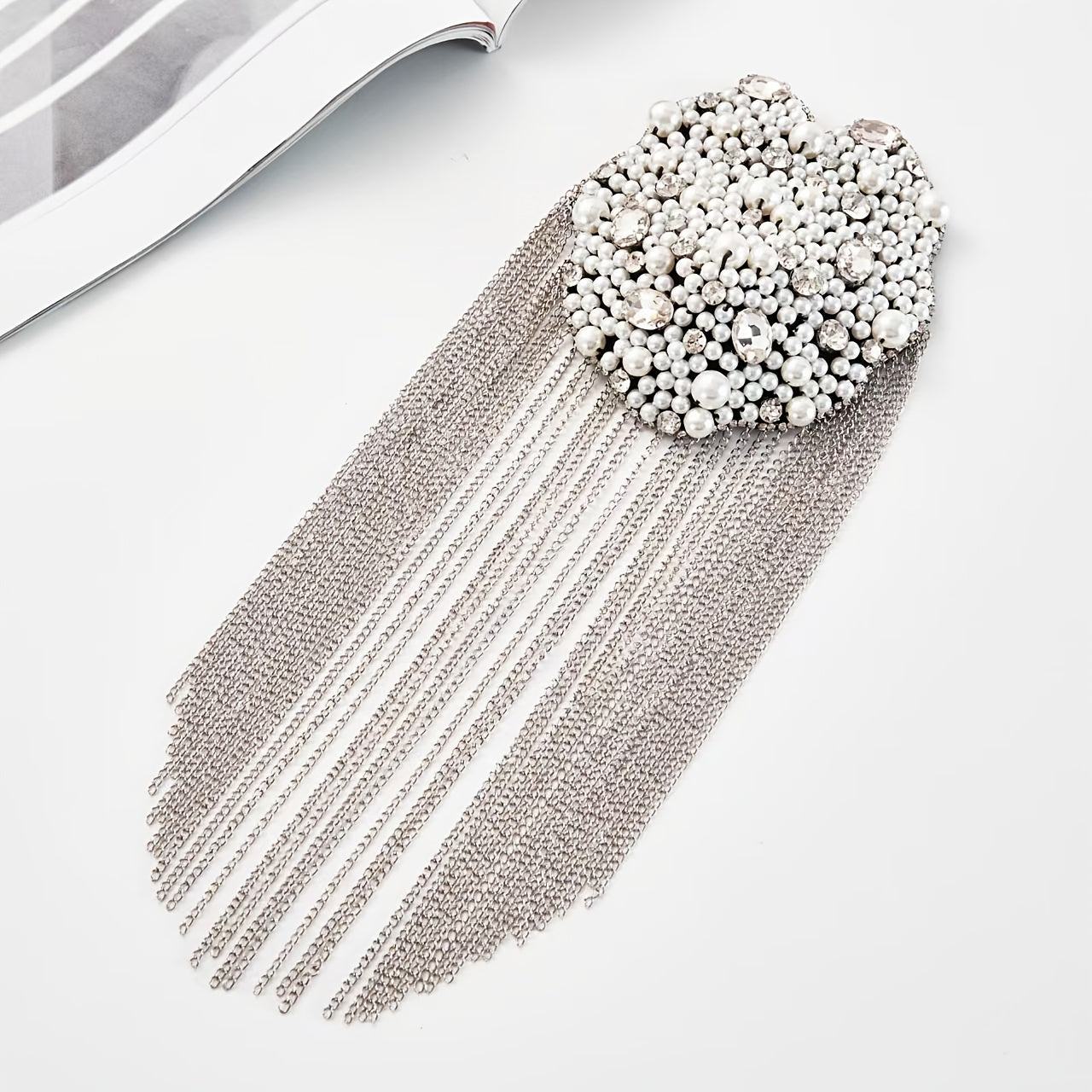 Rhinestone Tassel Shoulder Decoration for Suits & Costumes