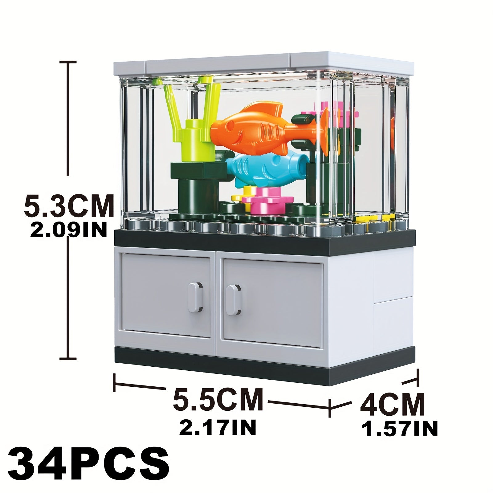 Aquarium Tank Building Blocks Set - Shapes for Free Assembly