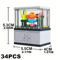 Aquarium Tank Building Blocks Set - Shapes for Free Assembly