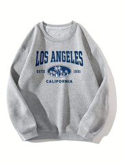 Coconut Tree Graphic Long Sleeve Sweatshirt for Women
