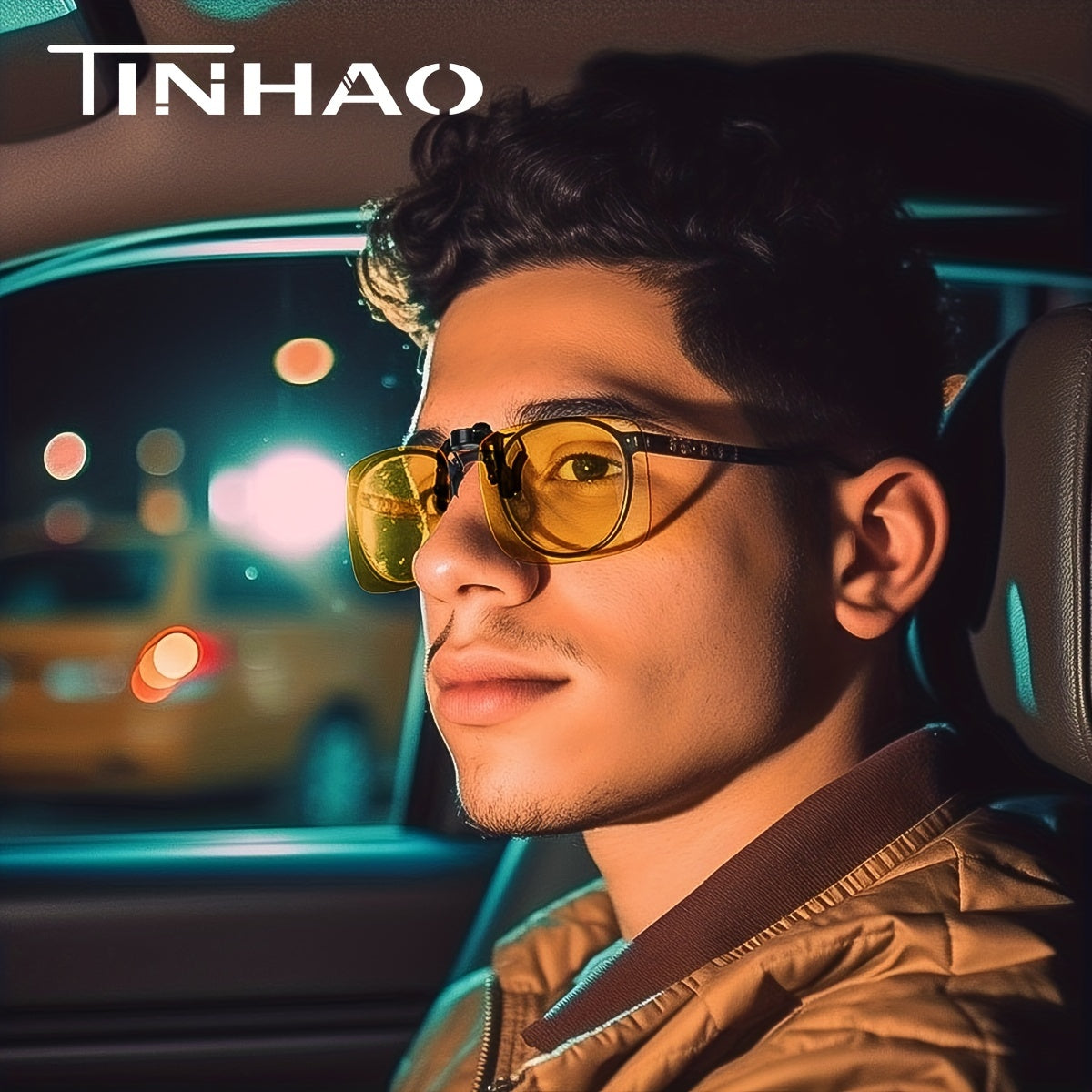 TINHAO Clip On Sunglasses Daytime & Night Vision Lenses