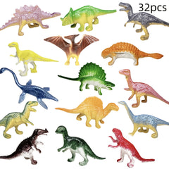 32pcs Mini Solid Dinosaur Models Action Figures Collection Toys Educational Gift
