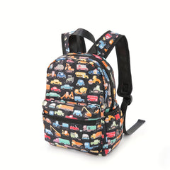 Cartoon Pattern Large Capacity Backpack Casual School Bag with Multiple Pockets