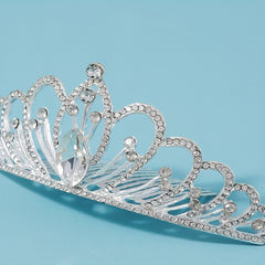 Crystal Rhinestone Princess Tiara Wedding Hair Accessories For Bride