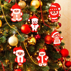 6pcs Gingerbread Man Christmas Tree Pendant
