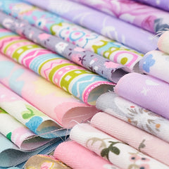 50Pcs Floral Cotton Fabric Bundle for DIY Craft Doll Clothes Sewing Patch