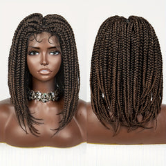 35 56 Cm Short Bob Braiding Wigs Full Lace Braided Wigs Synthetic Fiber