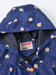 Kids Girls Floral Hooded Jacket