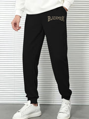 Leopard Letter Pattern Sweatpants Men s Casual Stylish Drawstring Jogger Pants
