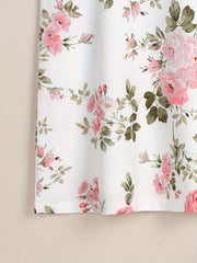 Girls Flowers Pattern Cami Dress Kids Summer Outfit