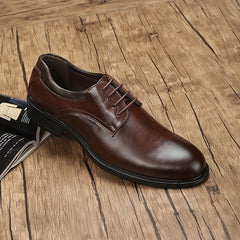Men's British Style Derby Shoes Retro Wear resistant Non Slip Formal Shoes