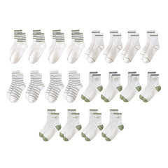 Women's Letter & Striped Mid Tube Socks 5-Pack