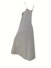 Striped Cami Maxi Sundress Loose Casual Dress for Summer