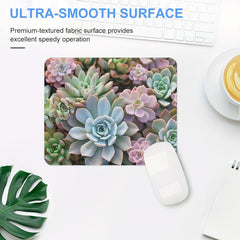 Succulents Mouse Pad Anti Slip Rubber Base Wireless Mouse Pads