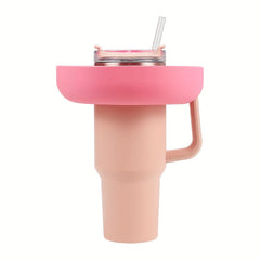 Solid Silicone Snack Bowl For 40oz Cup with Handle, Reusable Snack Tray Ring