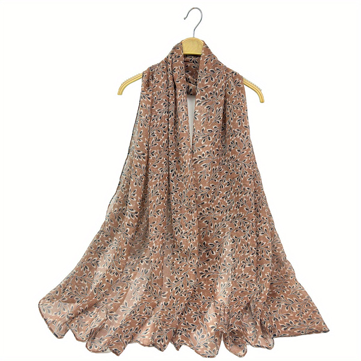 Boho Floral Print Scarf Hijab Thin Breathable Shawl Casual Windproof Head Wrap