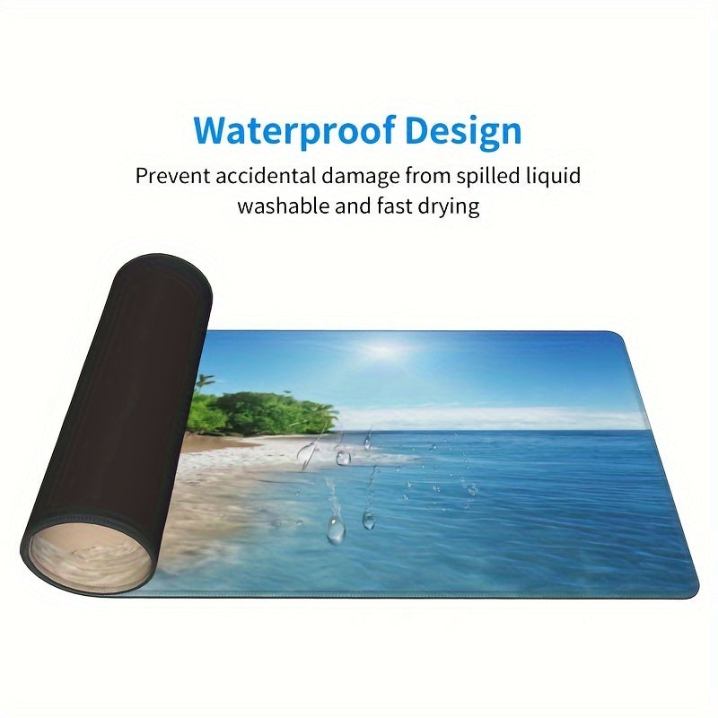 Extended XL Beachy Mousepad Desk Pad Large Rubber Mice Pads