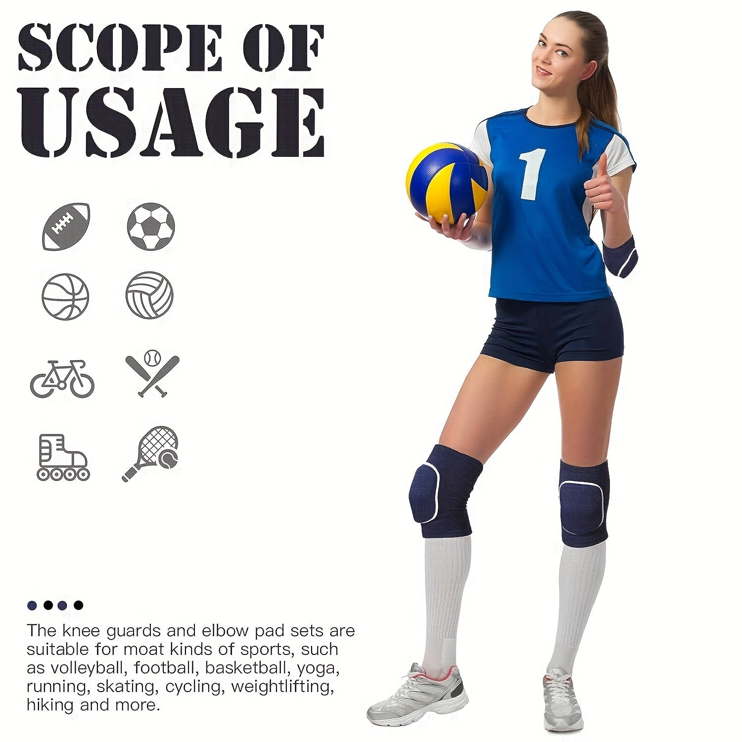 Breathable Knee Pads for Sports & Activities - 1 Pair