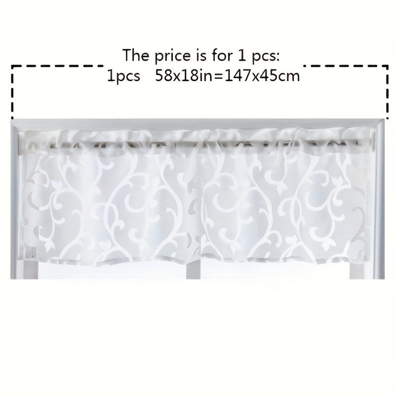 1PC Gauze Small Curtain Tiers Translucent Kitchen Curtain